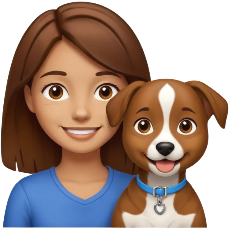 Girl with dog  emoji