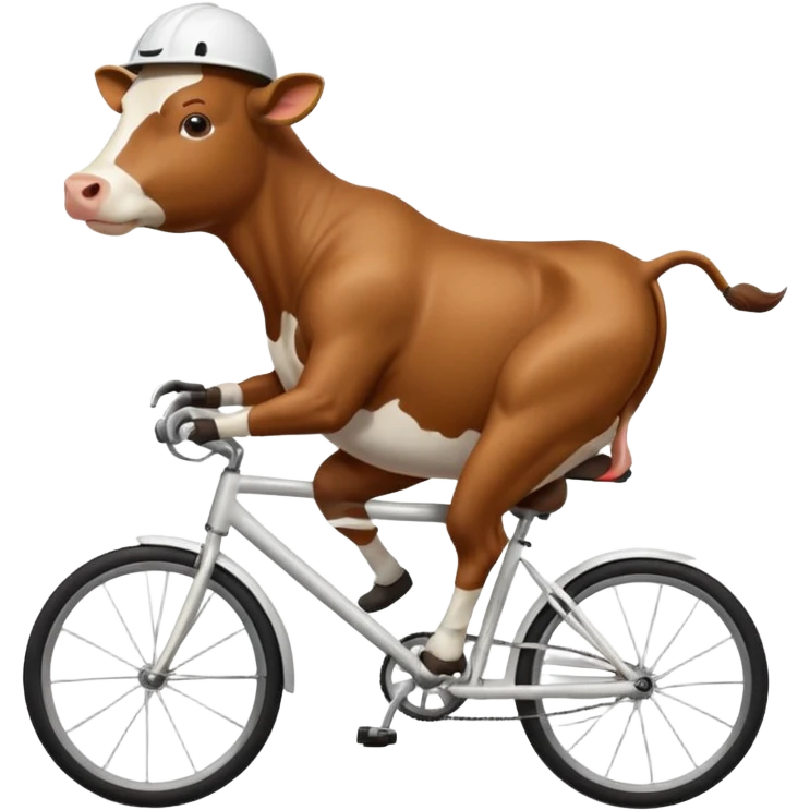 Cow on a cycle emoji