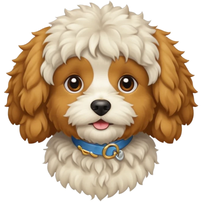 off white fluffy cavapoo emoji