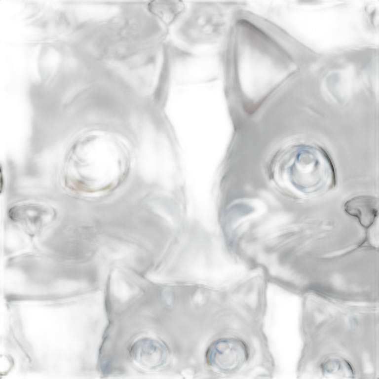 white dark and grey cat and blue eye head ball-shaped emoji