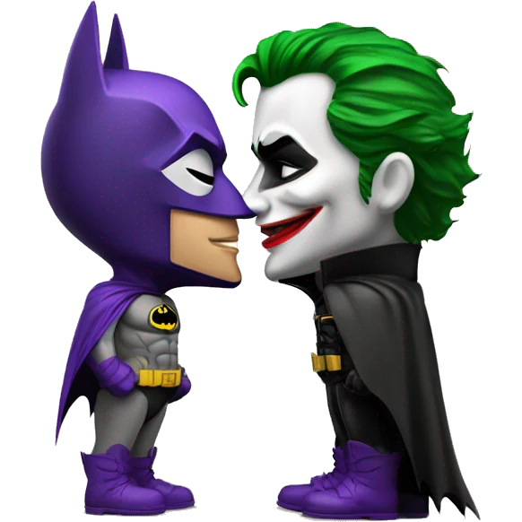 batman and joker kiss  emoji