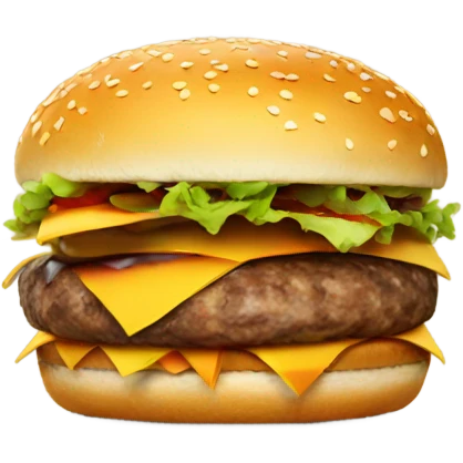 Hamburger with a cigarette emoji