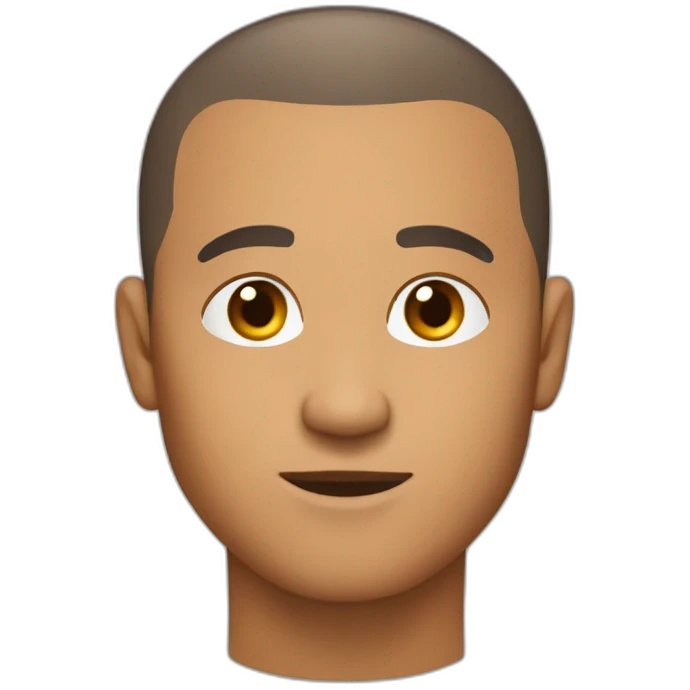 brown male age 28 round face buzz cut emoji