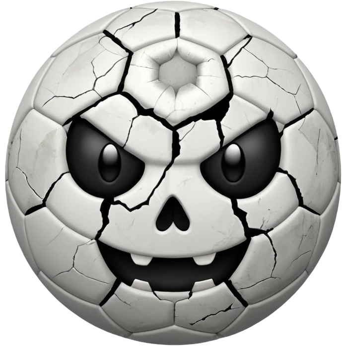 BALON DE FUTBOL CON CARAS TERROR emoji
