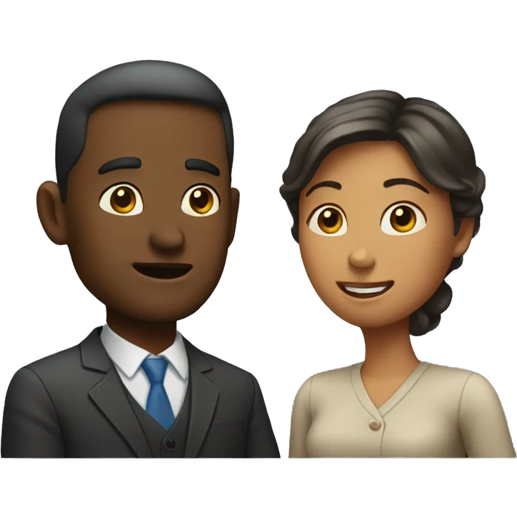 man and woman talking emoji