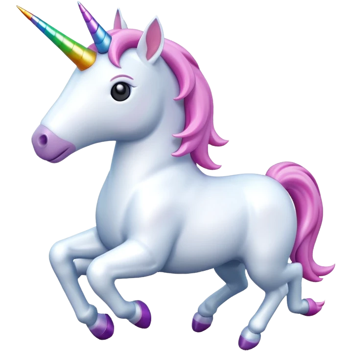 A 3d unicorn 🦄 on a plane ✈️  emoji