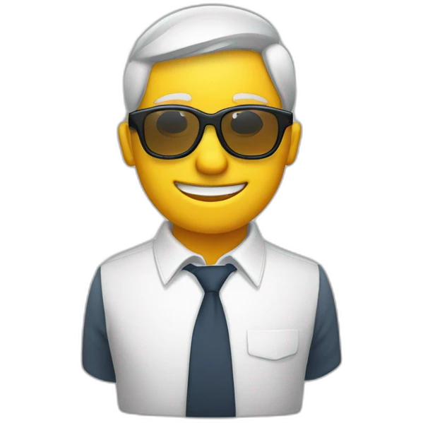 calvo con gafas y color trigueño emoji