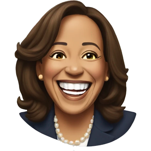 Kamala Harris laughing emoji