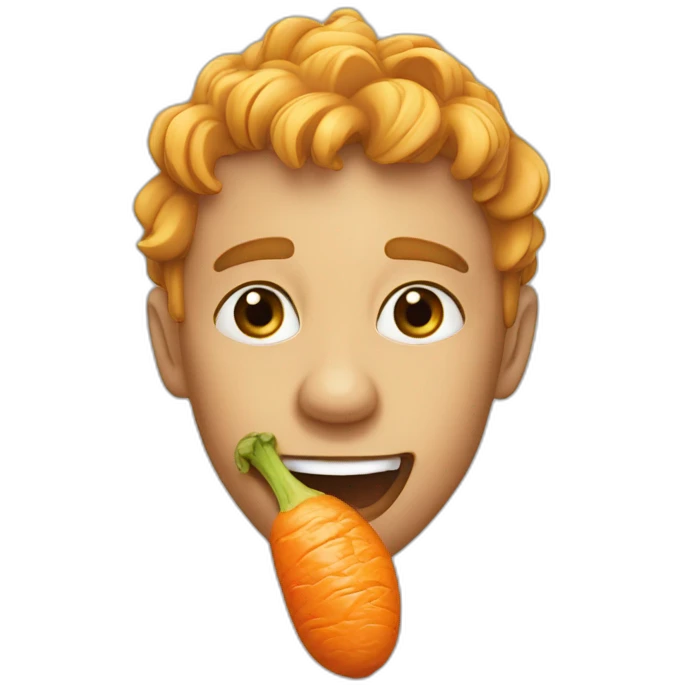 Carote dans bouche emoji