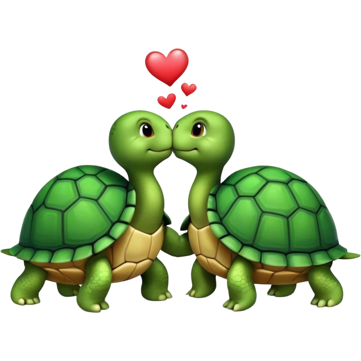 Turtles Kissing each other emoji