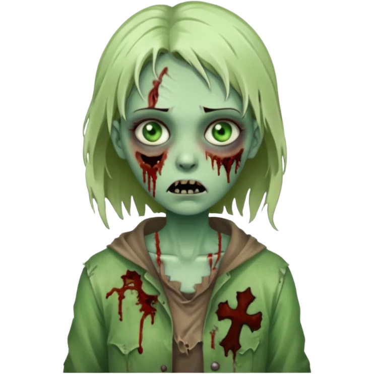 Zombie girl emoji