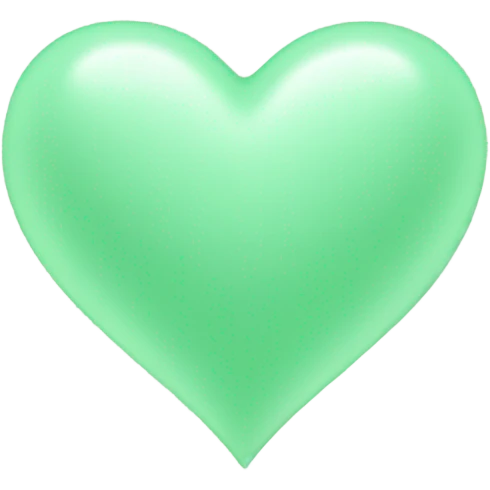 Pastel green heart  emoji