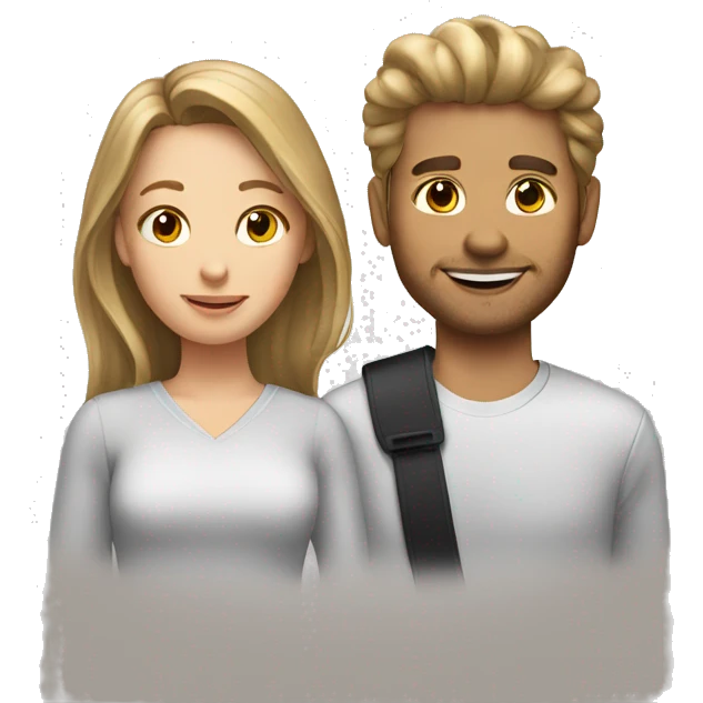 Two girls with bronde hair and one guy – Colleagues emoji