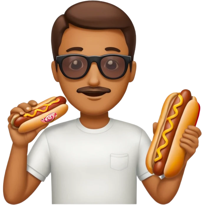 man holding hot dog emoji