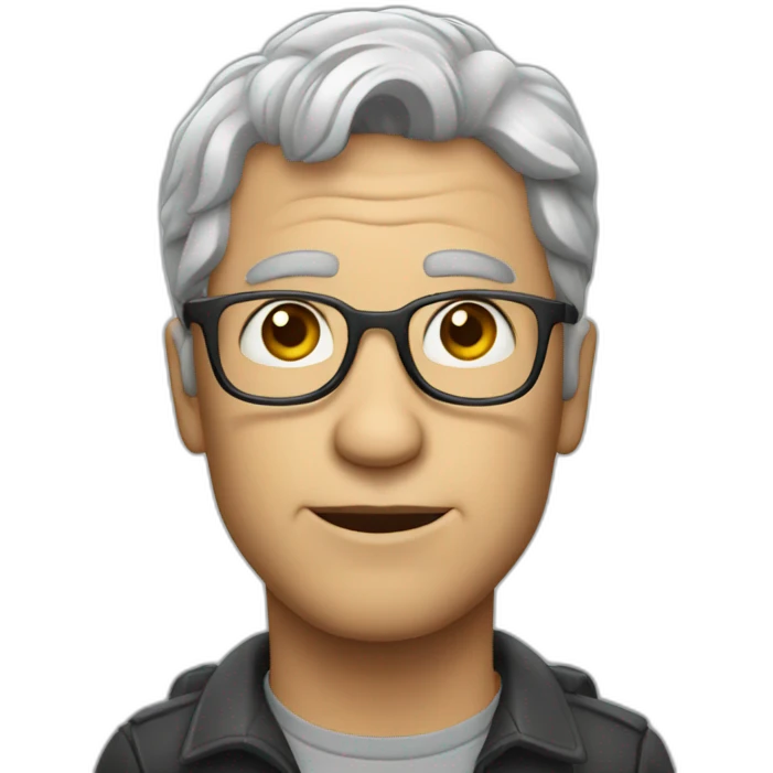 film director with grey hair emoji