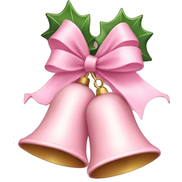 Light pink Christmas bells  emoji