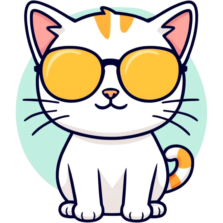 Cat with sunglasses emoji