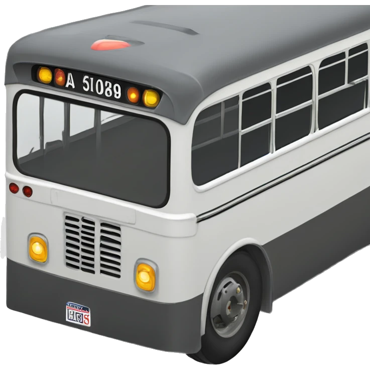 Anthracite colored 1965 Trailways bus emoji
