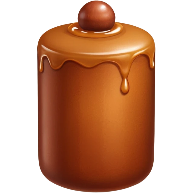 Create a brown cylindrical gulab jamun emoji