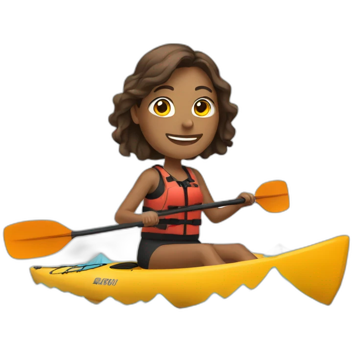 woman kayak emoji