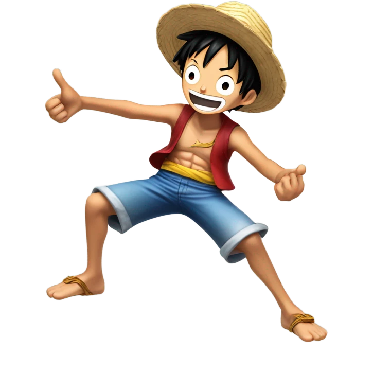 Luffy jump emoji