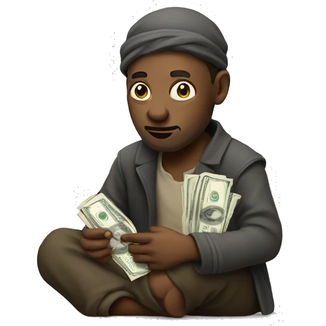 Beggar asking money emoji
