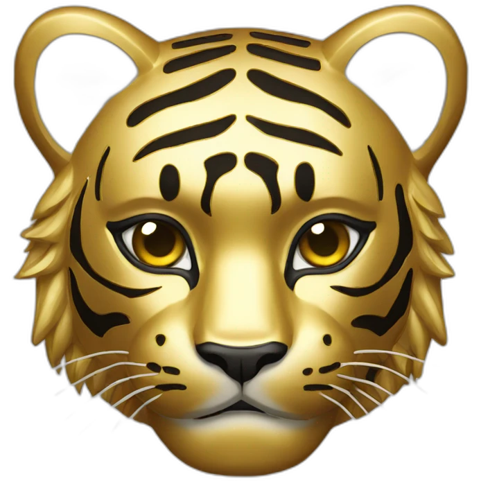 gold tiger Japanese mask emoji