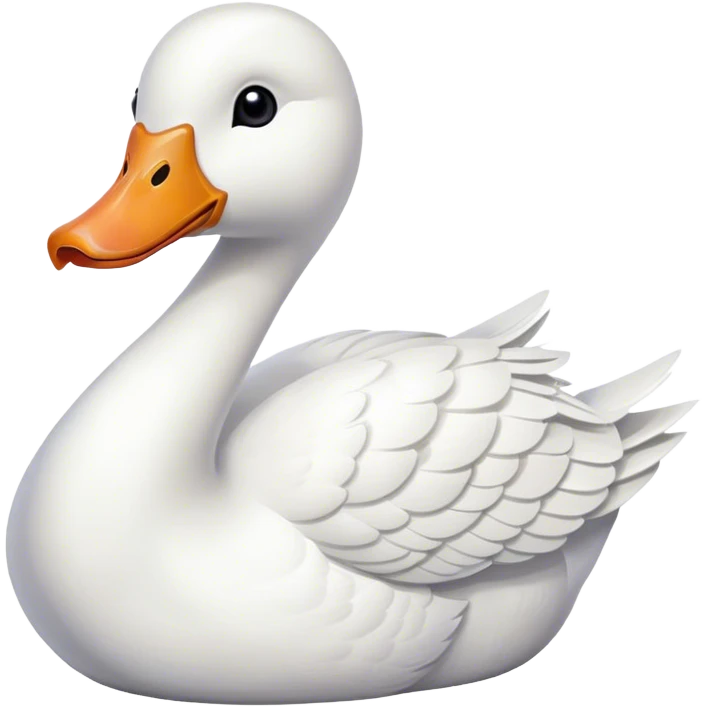 white goose with a bow emoji