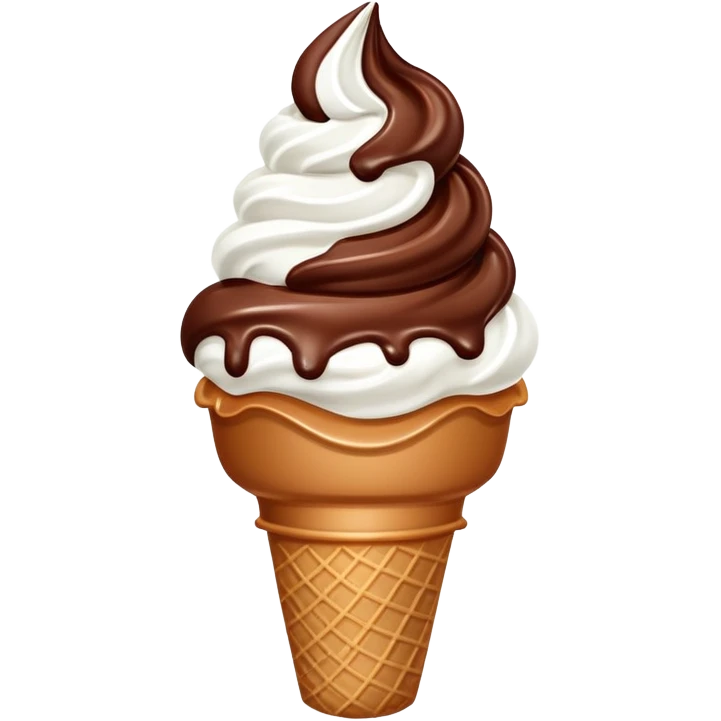Chocolate soft serve icecream emoji