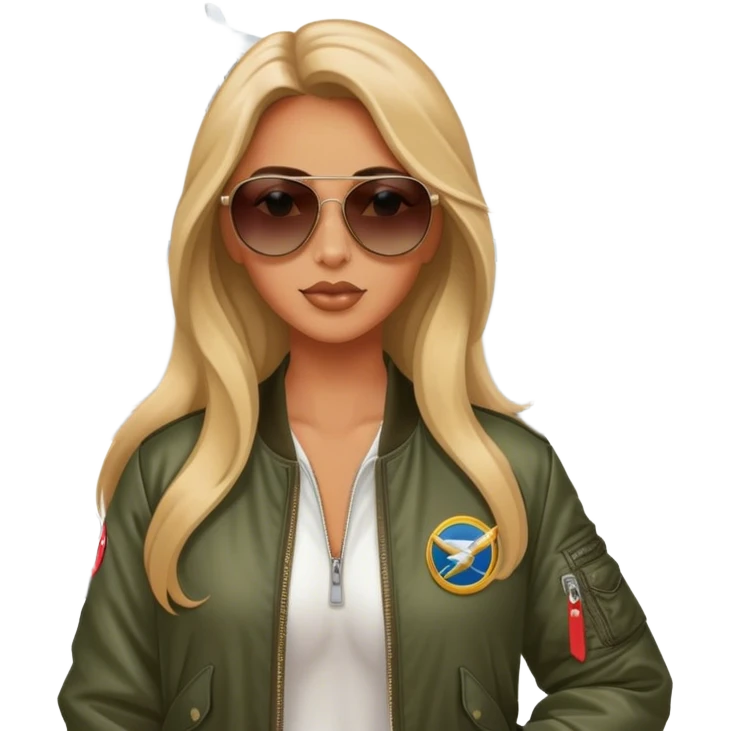 Hot chick and airplane emoji
