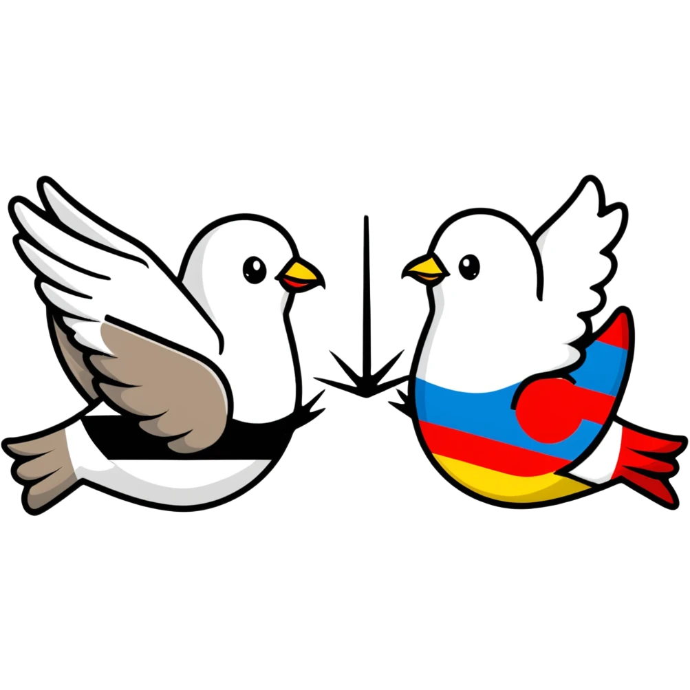 scene with protesting people, the Berlin Wall, peace dove, East and West Germany flags, 1950s and 60s emoji