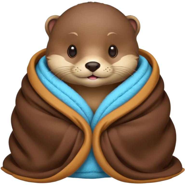 otter cozy in blanket emoji