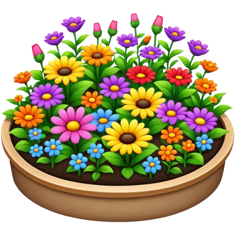 pretty nature flower bed emoji