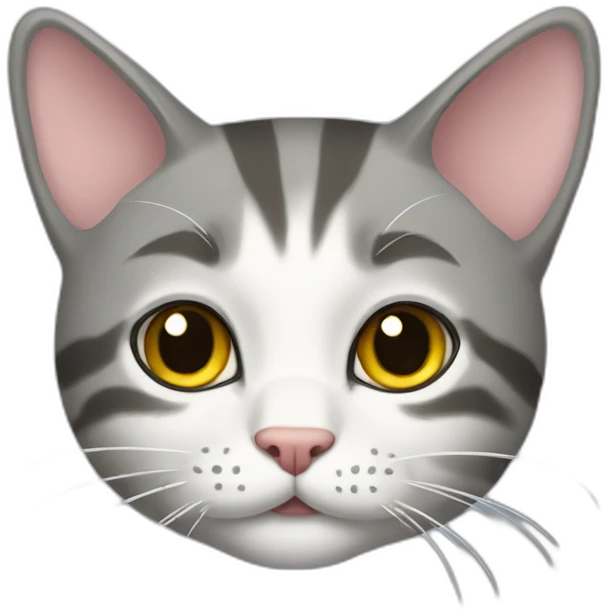 gato gris rayado emoji
