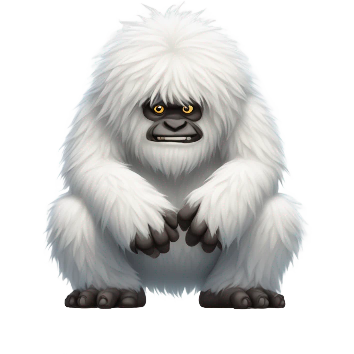 squatting yeti  emoji