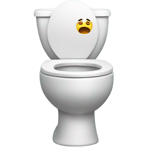 Toilet with hands crying emoji