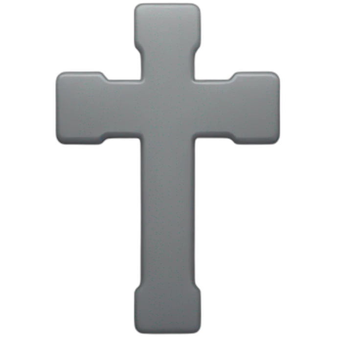 cross with gray phone emoji