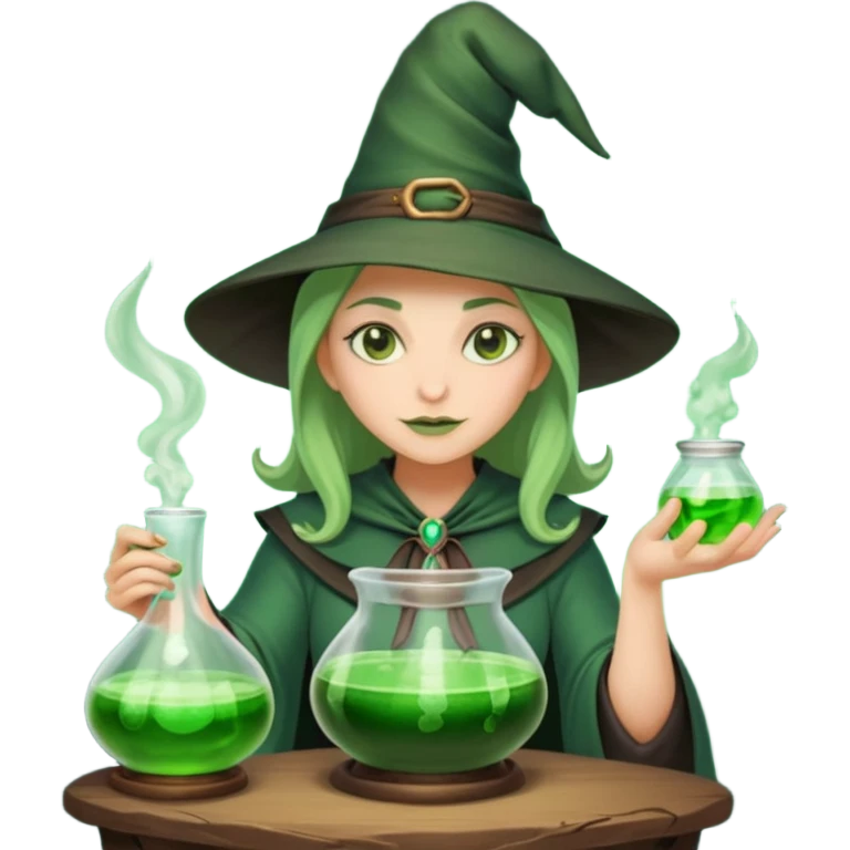 green witch cooking potion emoji