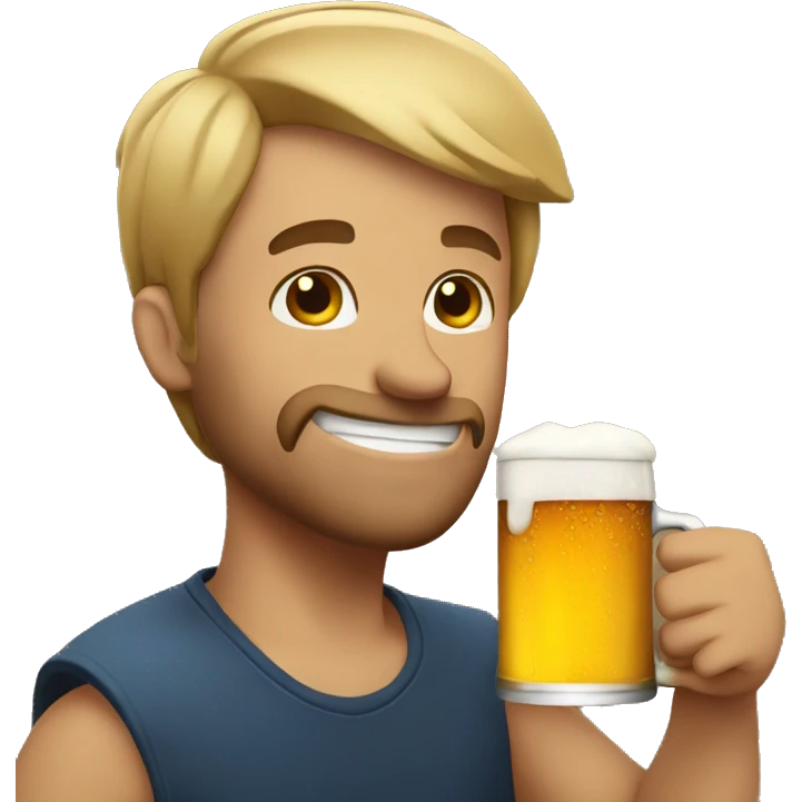Me drinking beer emoji