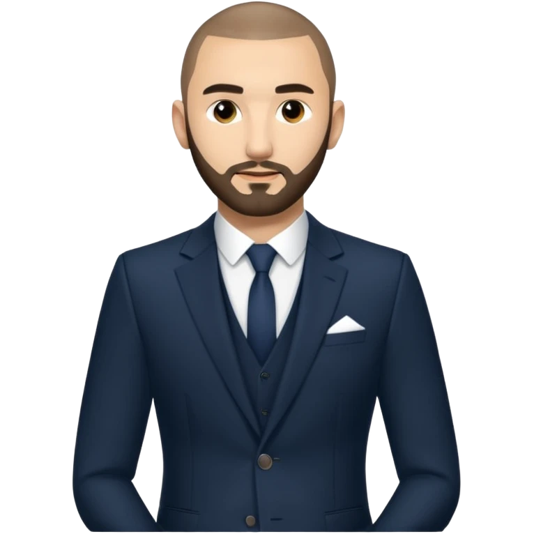karim benzema, light skinned, wearing suit emoji