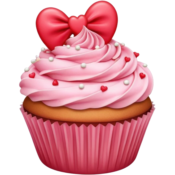 bow heart cupcake emoji