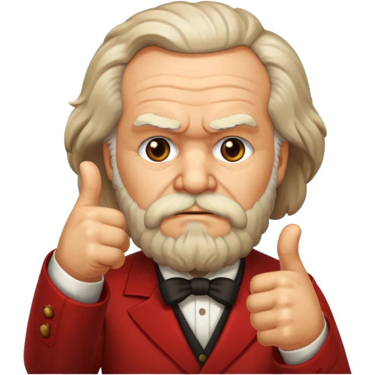karl marx giving a thumbs down emoji emoji