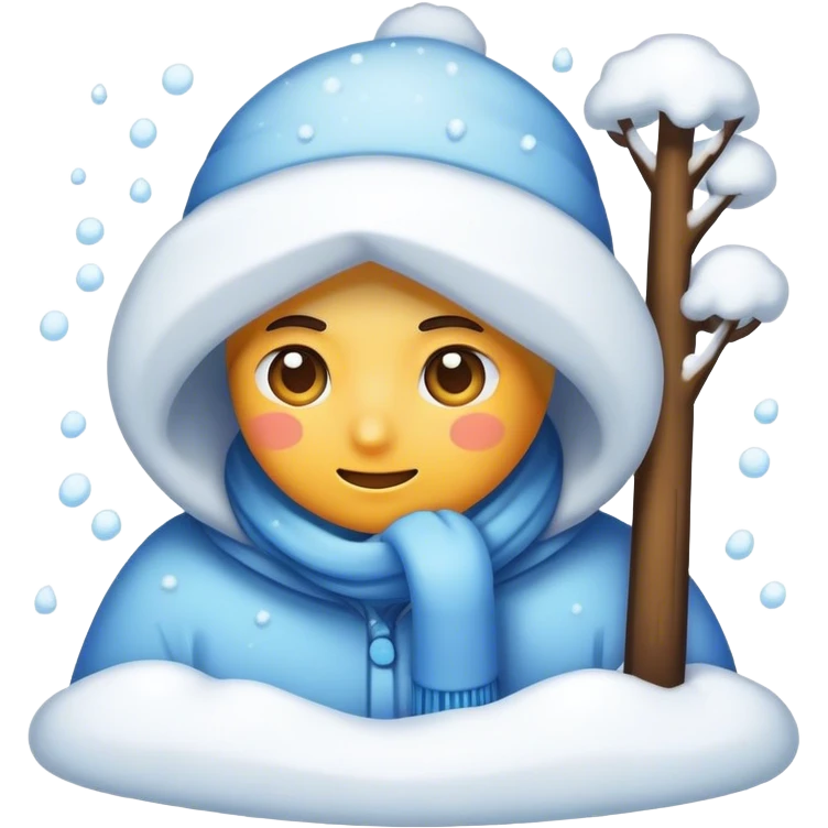 Snowy cold day emoji