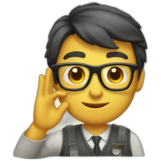 nerd saluting emoji
