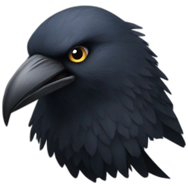 Big crow looking straight at you emoji