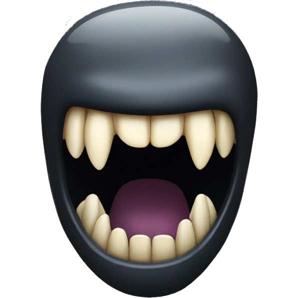 solo monster teeth black emoji