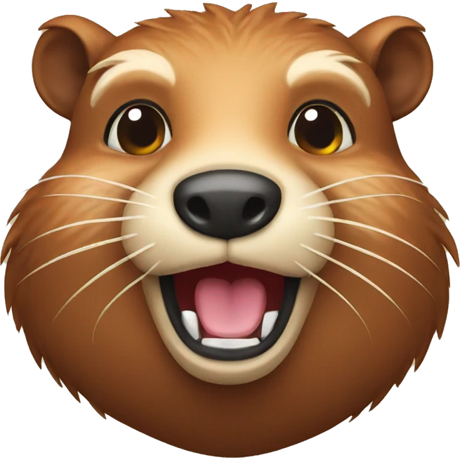 Funny beaver emoji