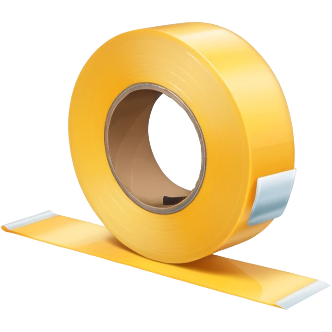 adhesive tape being unrolled, simple, clear, no text emoji