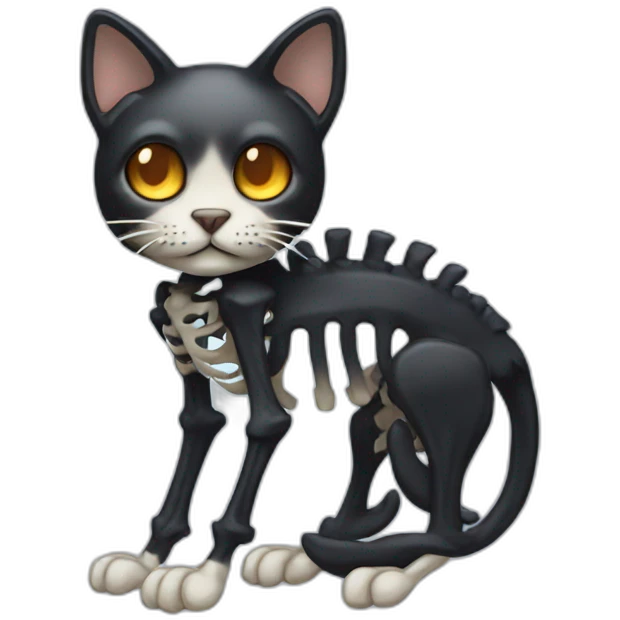 skelleton cat emoji