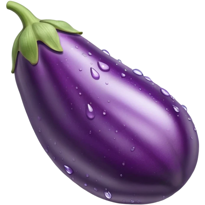 eggplant with water emoji